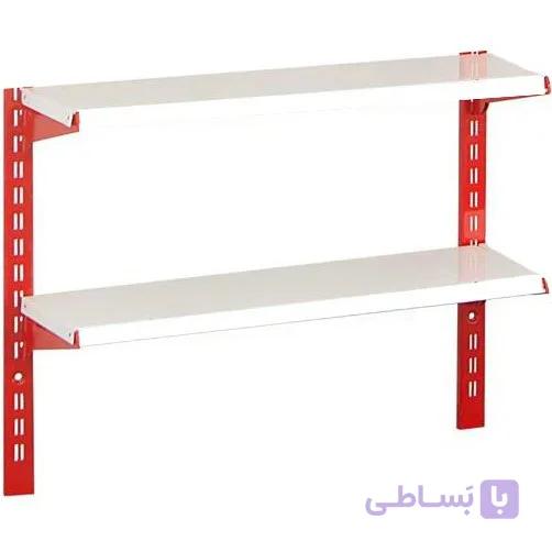 ست قفسه فروشگاهی پایه 1 متری 2 طبقه سایز 25*95