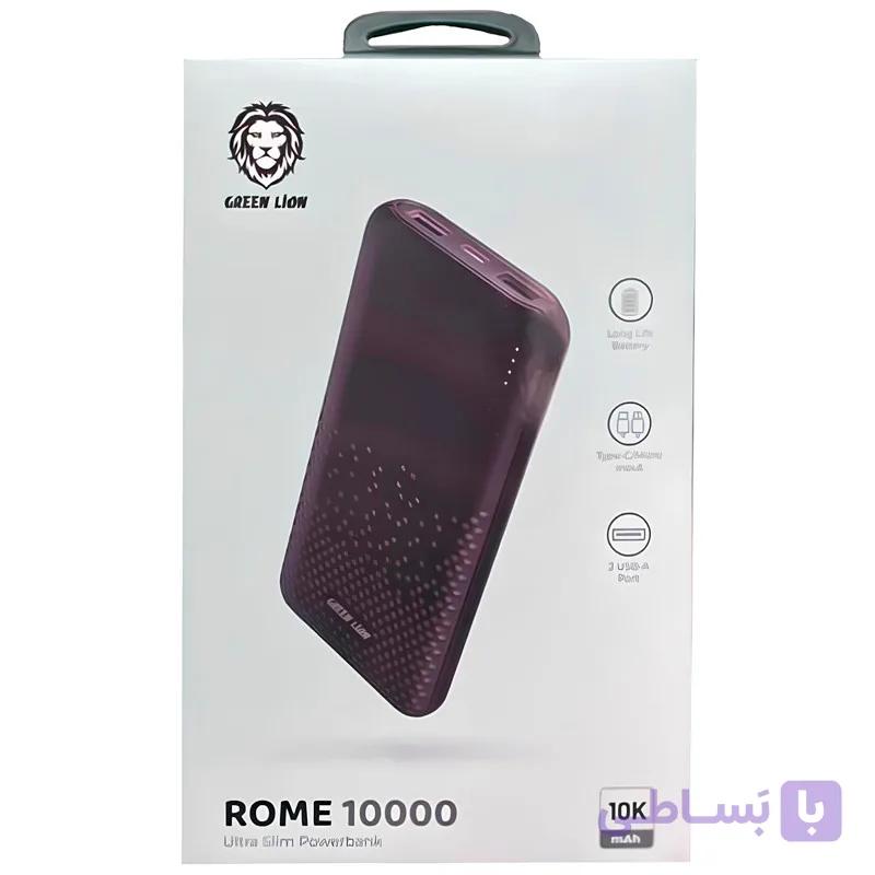 پاور بانک گرین لاین Rome Ultra Slim 10.5W ظرفیت 10000 میلی آمپر ساعت