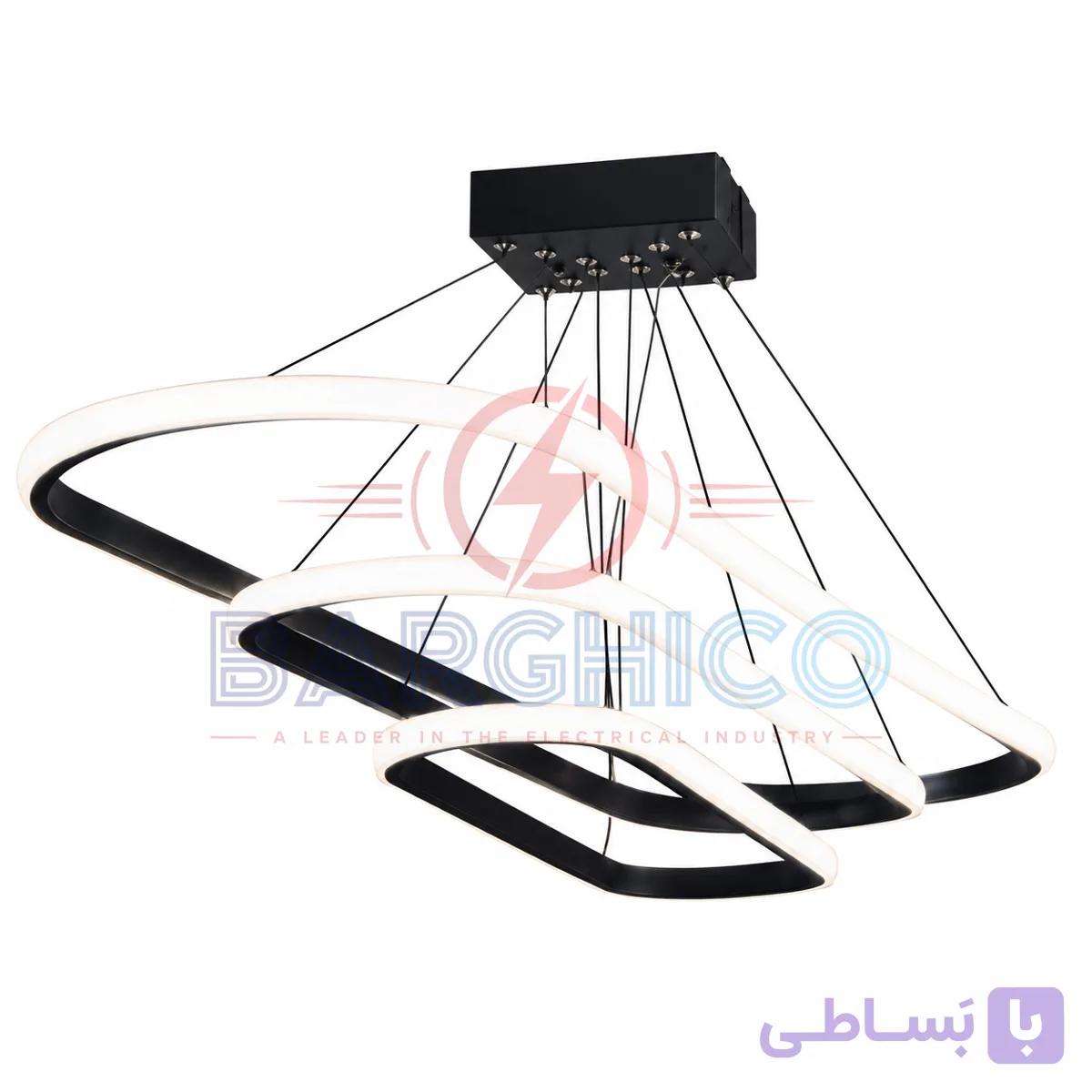 لوستر بیضی سه حلقه 60 90 120 — تصویر 1