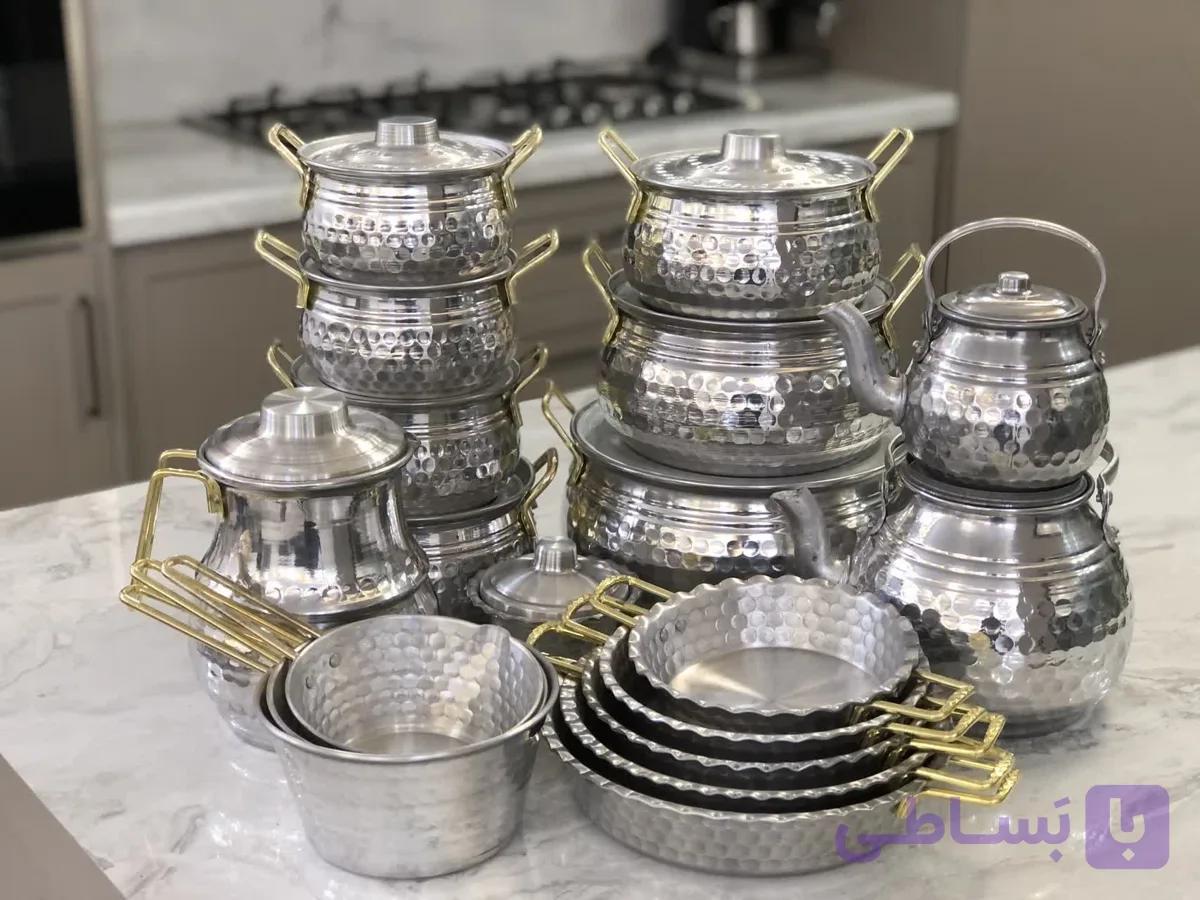 سرویس قابلمه پذیرایی 30 پارچه روحی چکشی (با ارسال رایگان)