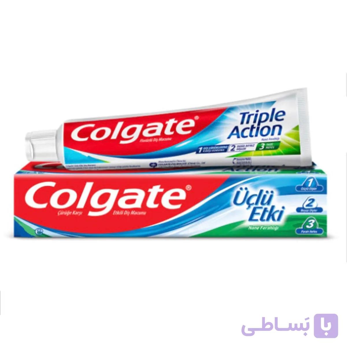 خمیردندان کلگیت مدل triple action 123 سه کاره _ 50 میلی لیتر