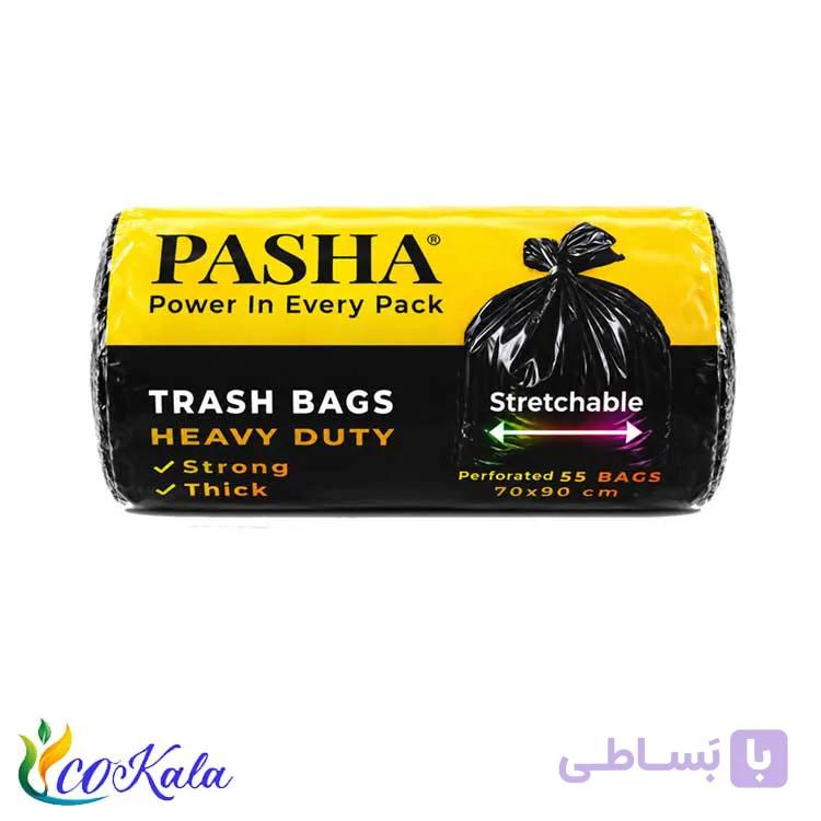 کیسه زباله رولی توپی ضخیم متوسط مشکی 40 برگی پاشا
