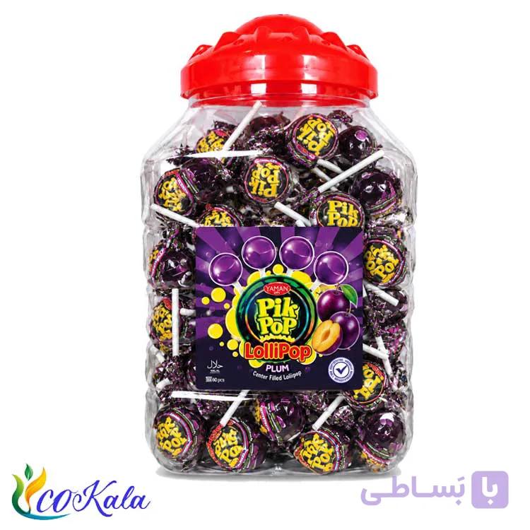 آبنبات چوبی مغزدار آلو پیک پاپ