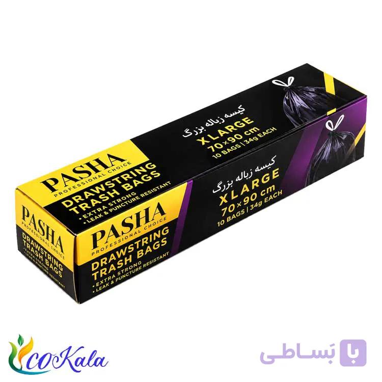 کیسه زباله بند دار مشکی پاشا سایز بسیار بزرگ