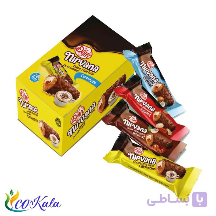 غلات حجیم‌ شده باروکش شکلات وکاپوچینو