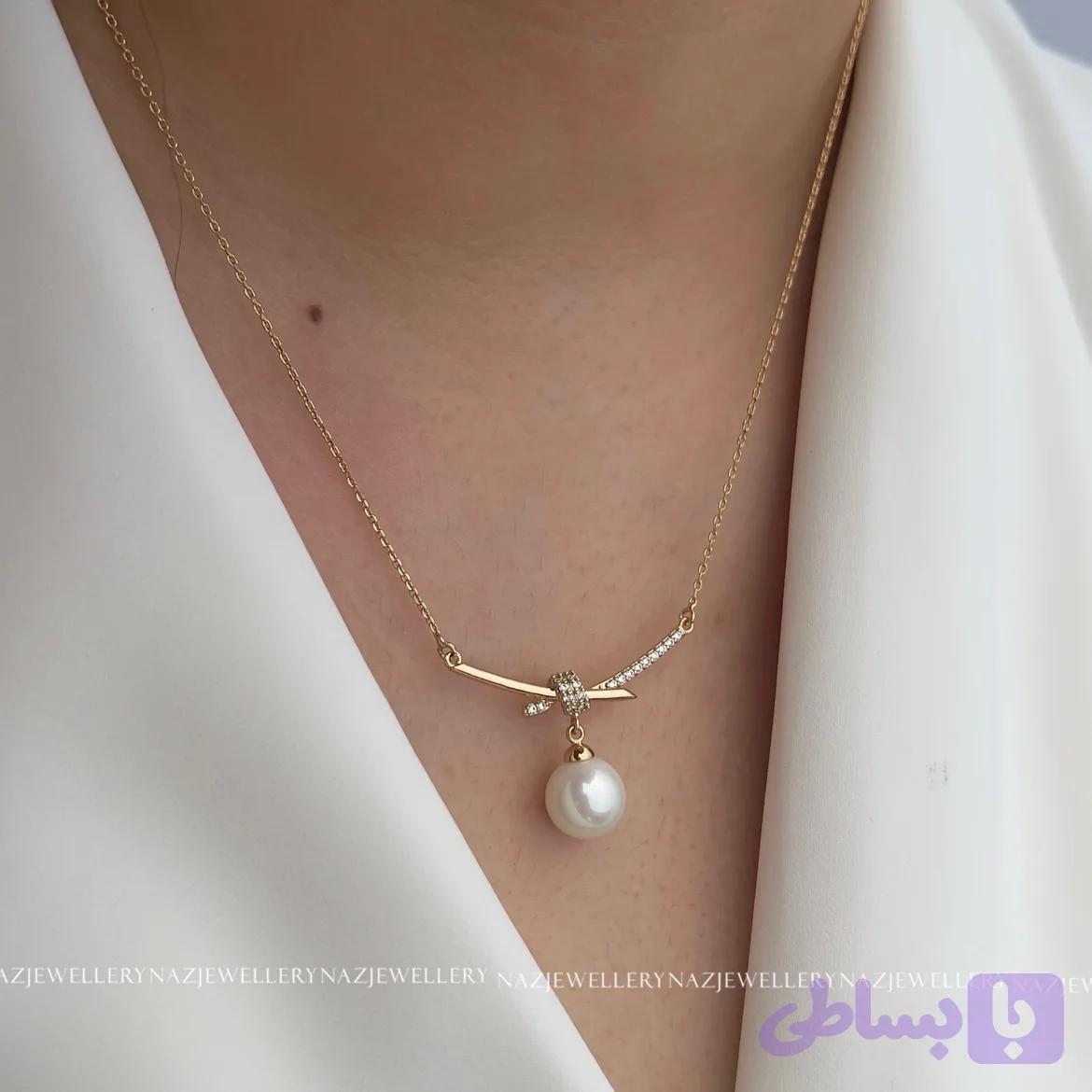 گردنبند گره آویز مروارید ژوپینگ — تصویر 1