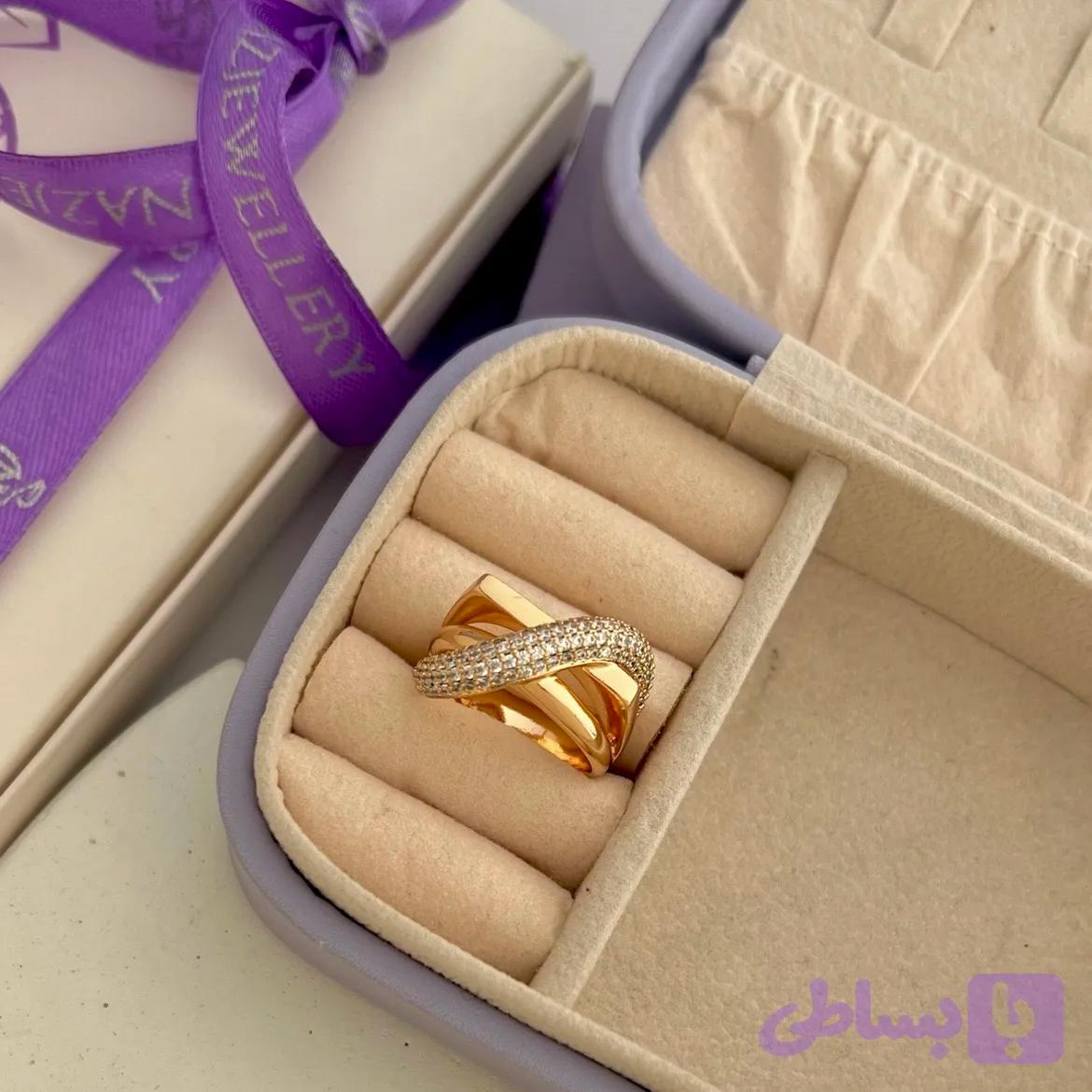 انگشتر موج نگین دار ژوپینگ — تصویر 1