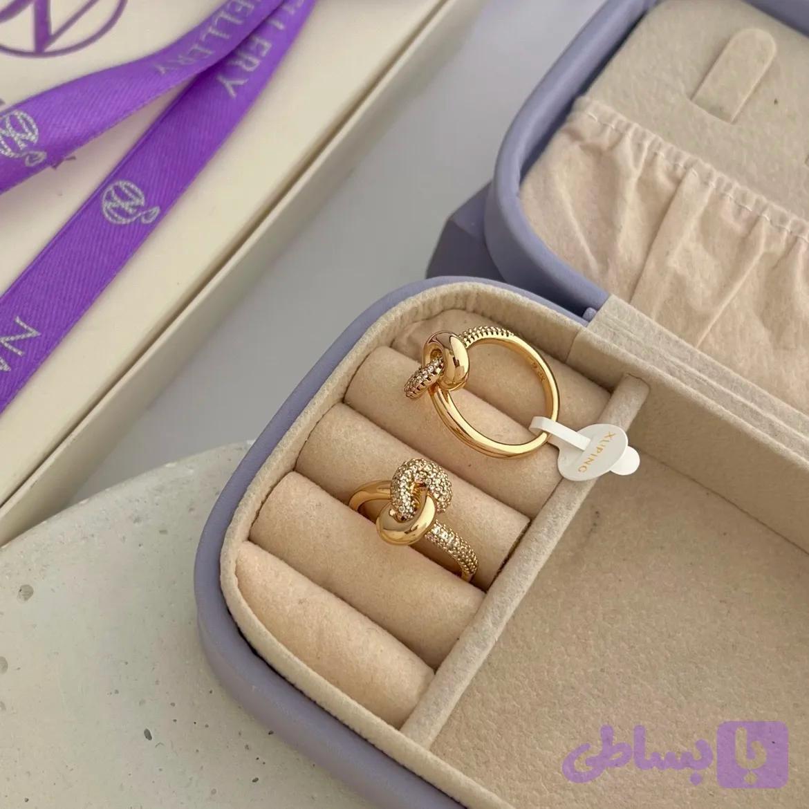 انگشتر گره نگین دار ژوپینگ (کد 1GWHL) — تصویر 1