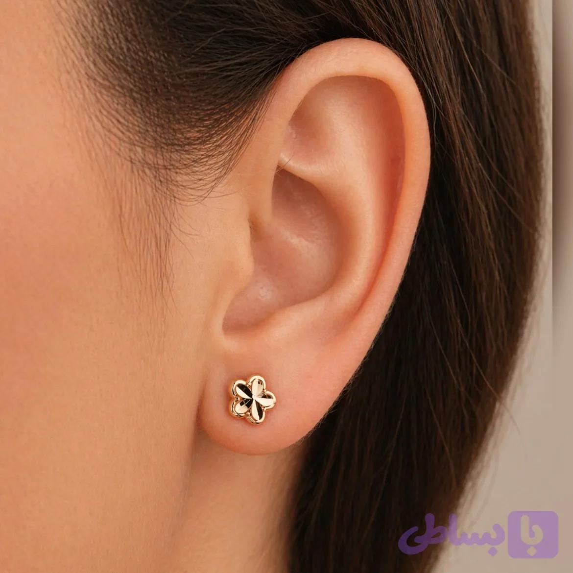 گوشواره میخی گل ژوپینگ (کد NIV7J)