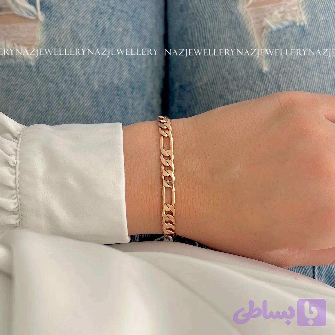 دستبند فیگارو 5میل ژوپینگ — تصویر 1