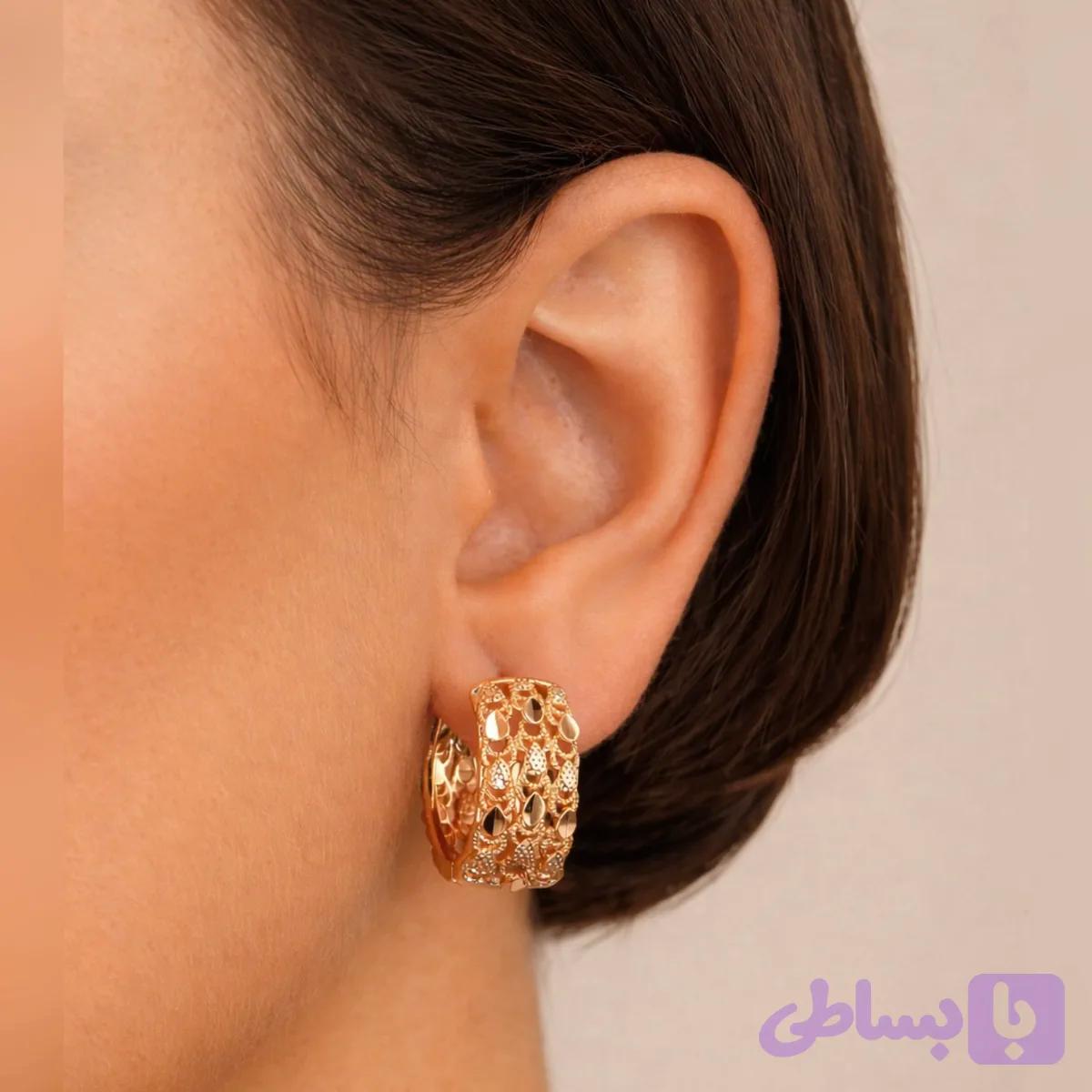 گوشواره تراشدار ژوپینگ (کد QYSVS)