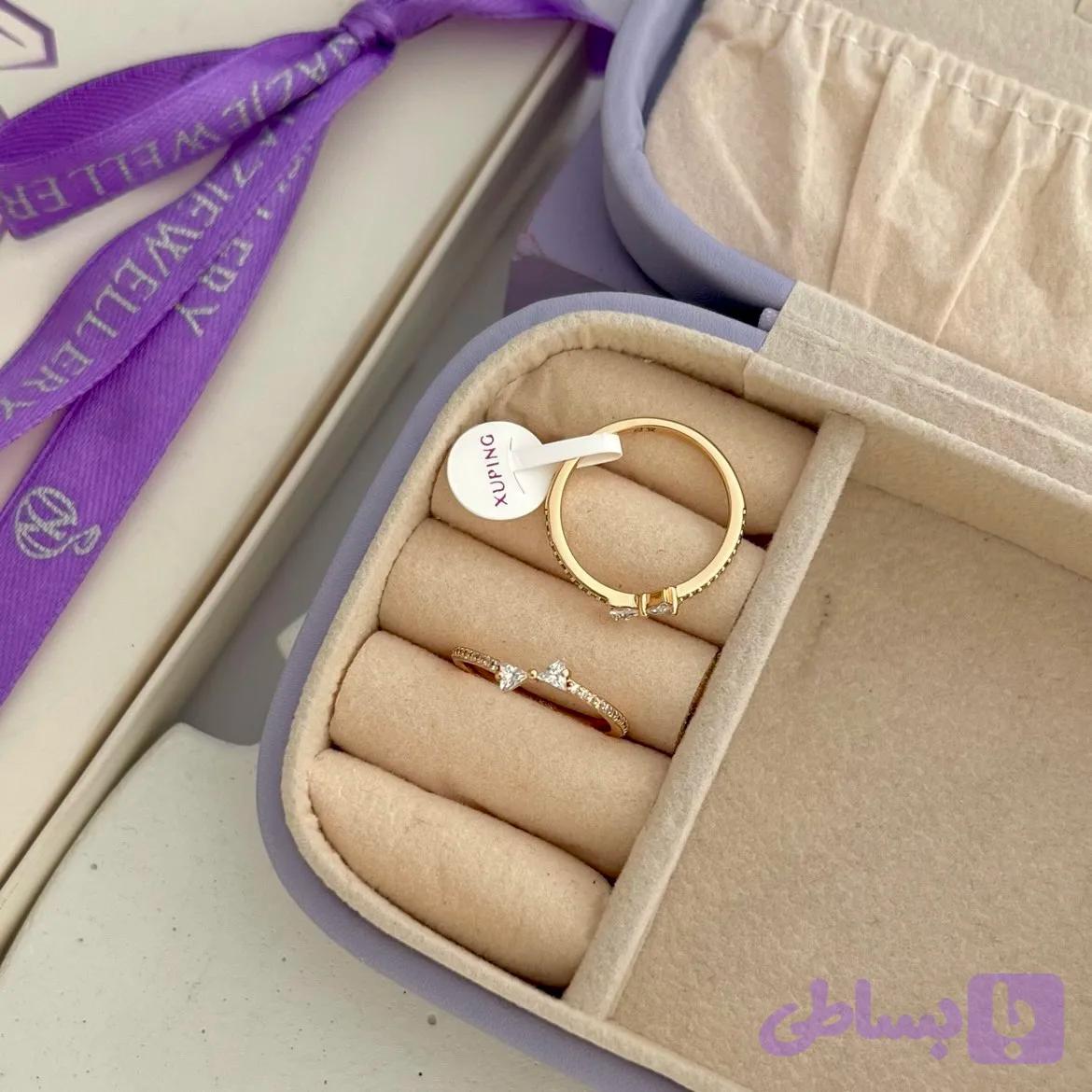 انگشتر پاپیون ظریف ژوپینگ (کد 64W98) — تصویر 1
