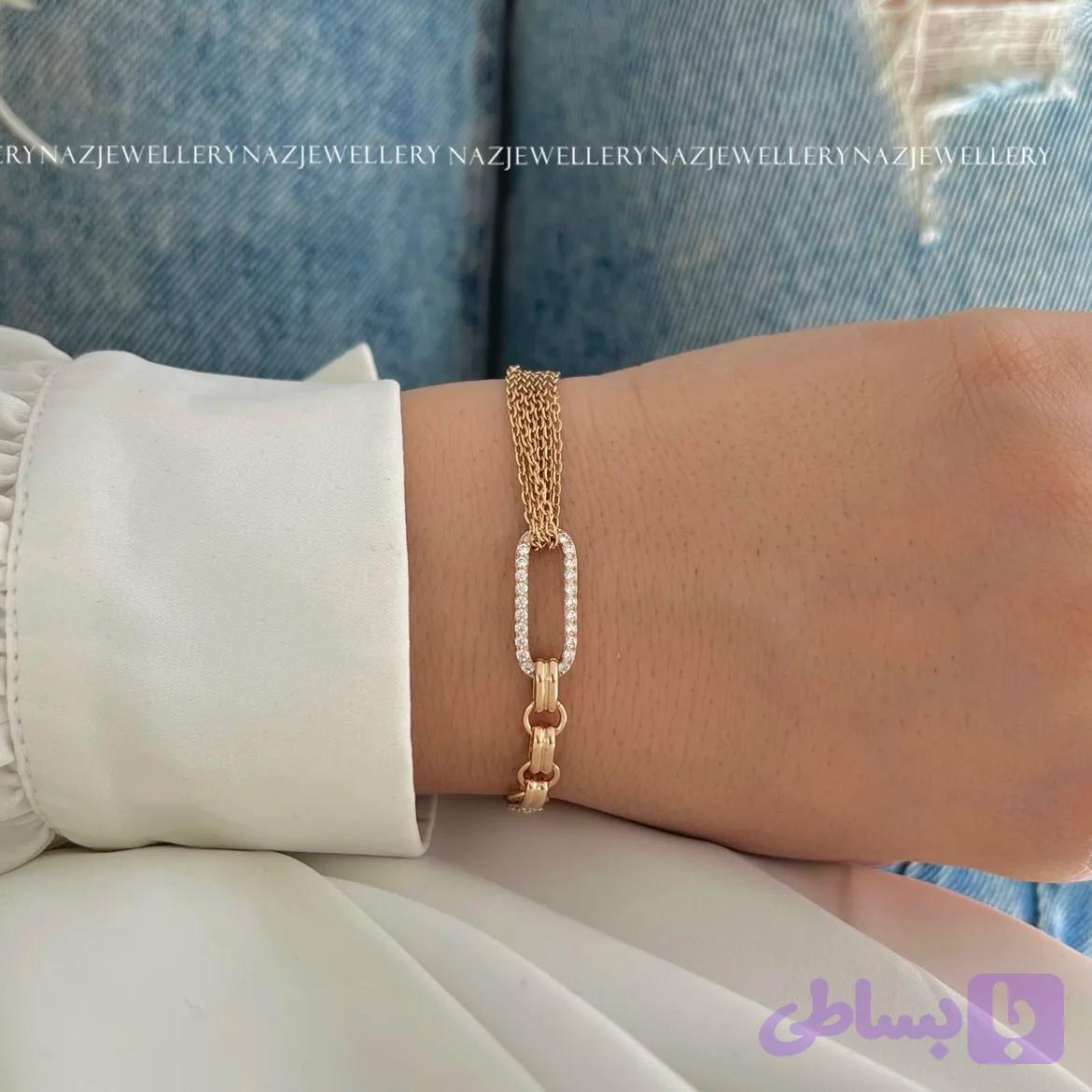 دستبند زنجیری ژوپینگ (کد ATT1T) — تصویر 1
