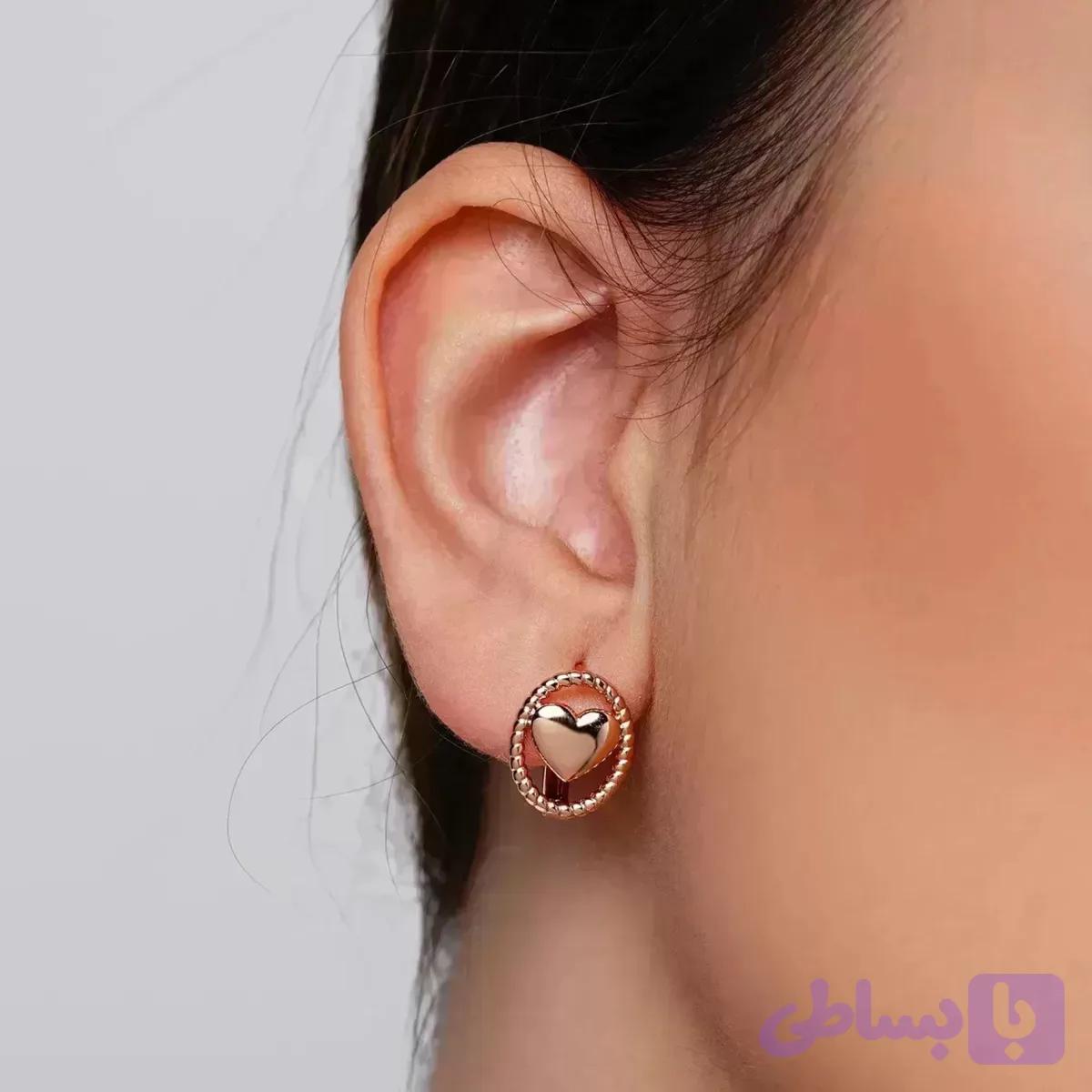 گوشواره قلب حلقه ای ژوپینگ