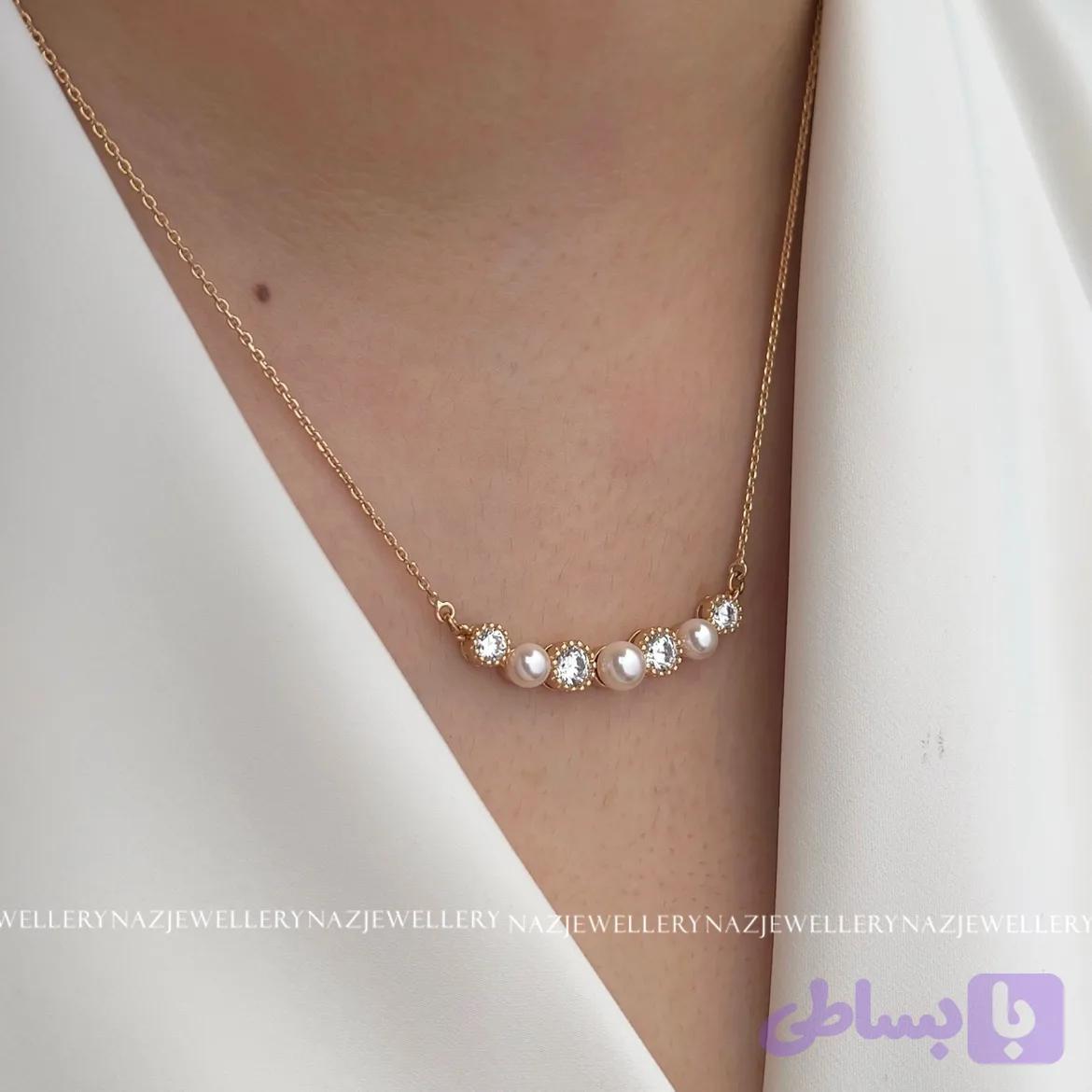 گردنبند مروارید نگینی ژوپینگ — تصویر 1
