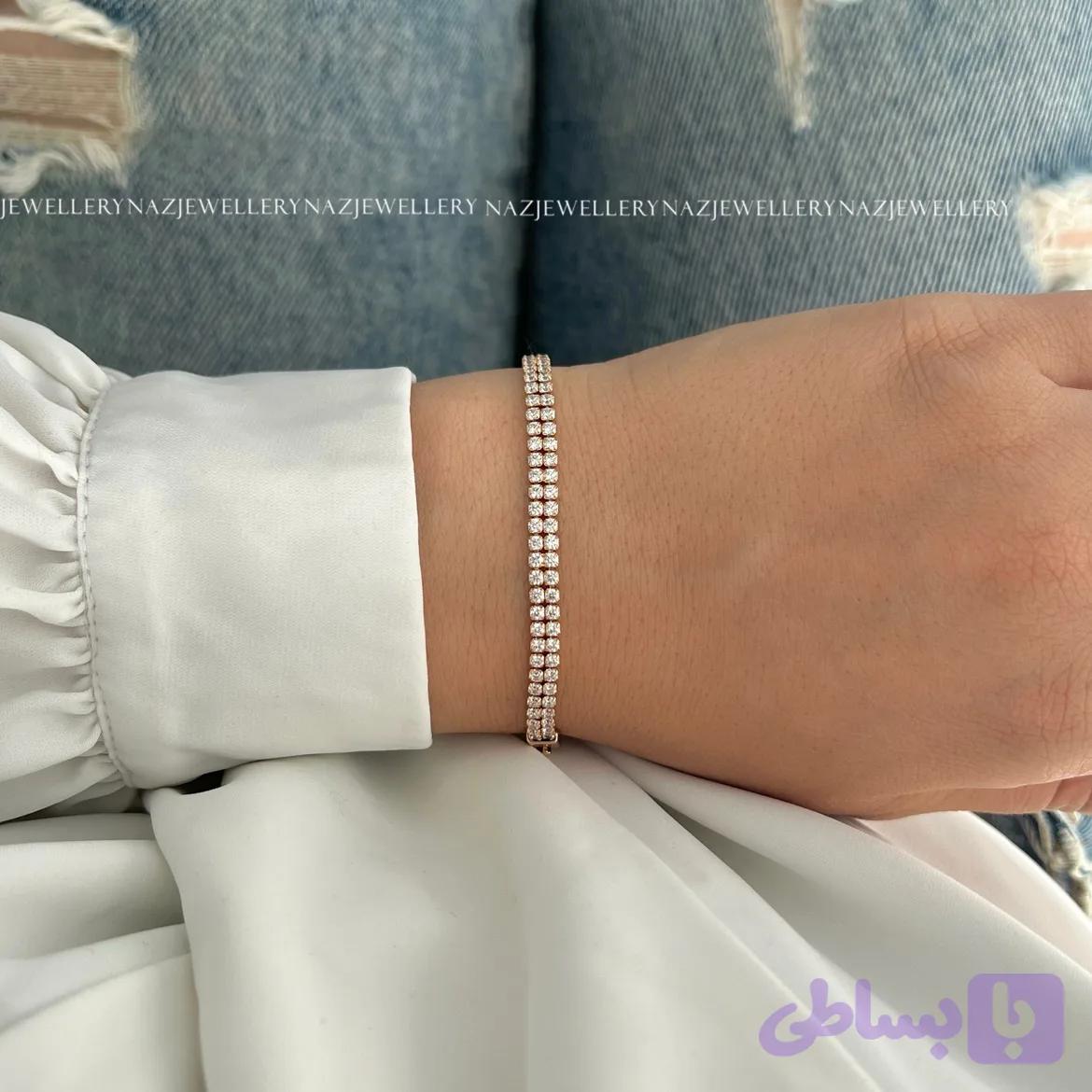 دستبند تنیسی دو ردیفه ژوپینگ — تصویر 1