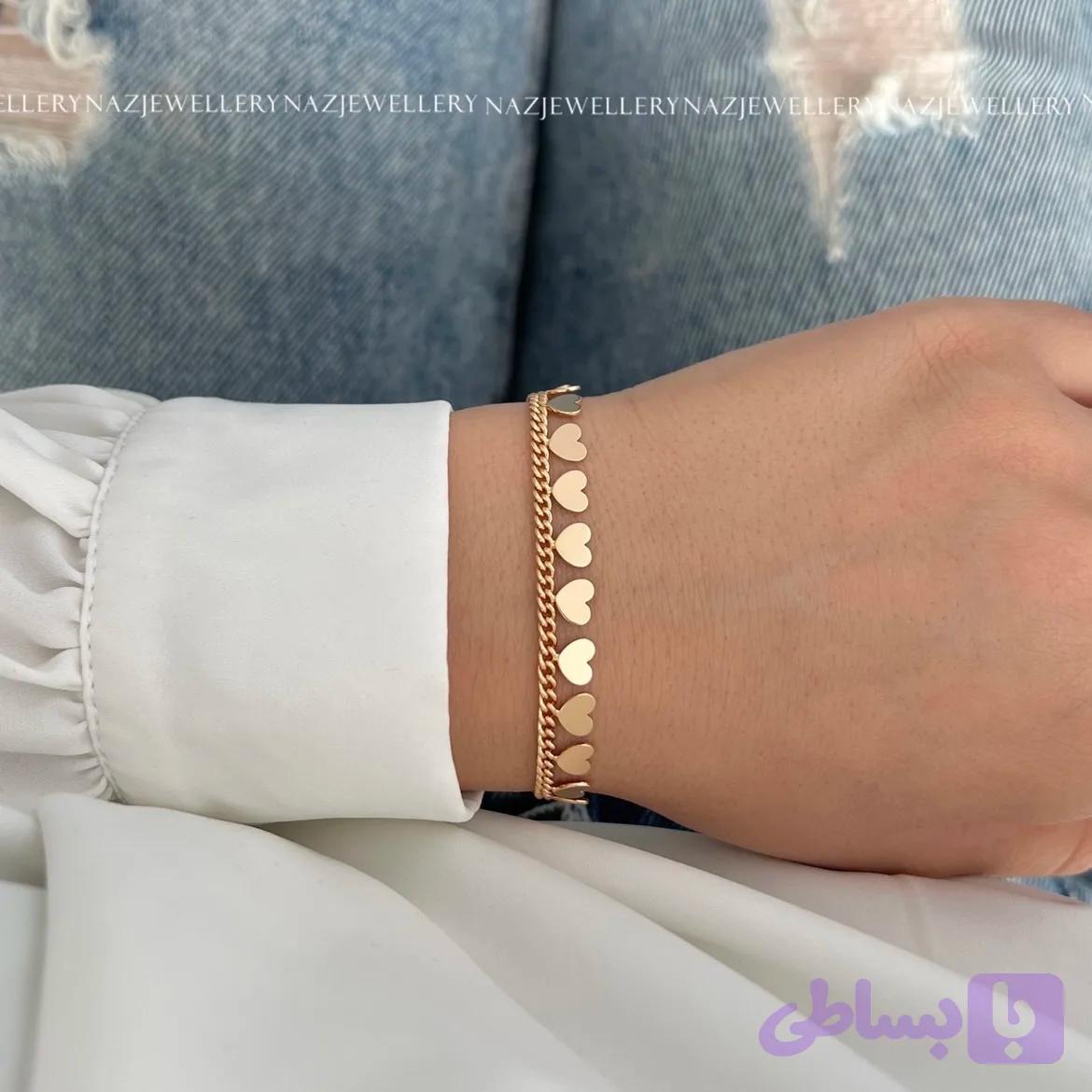 دستبند قلبی ژوپینگ (کد I0BJK) — تصویر 1