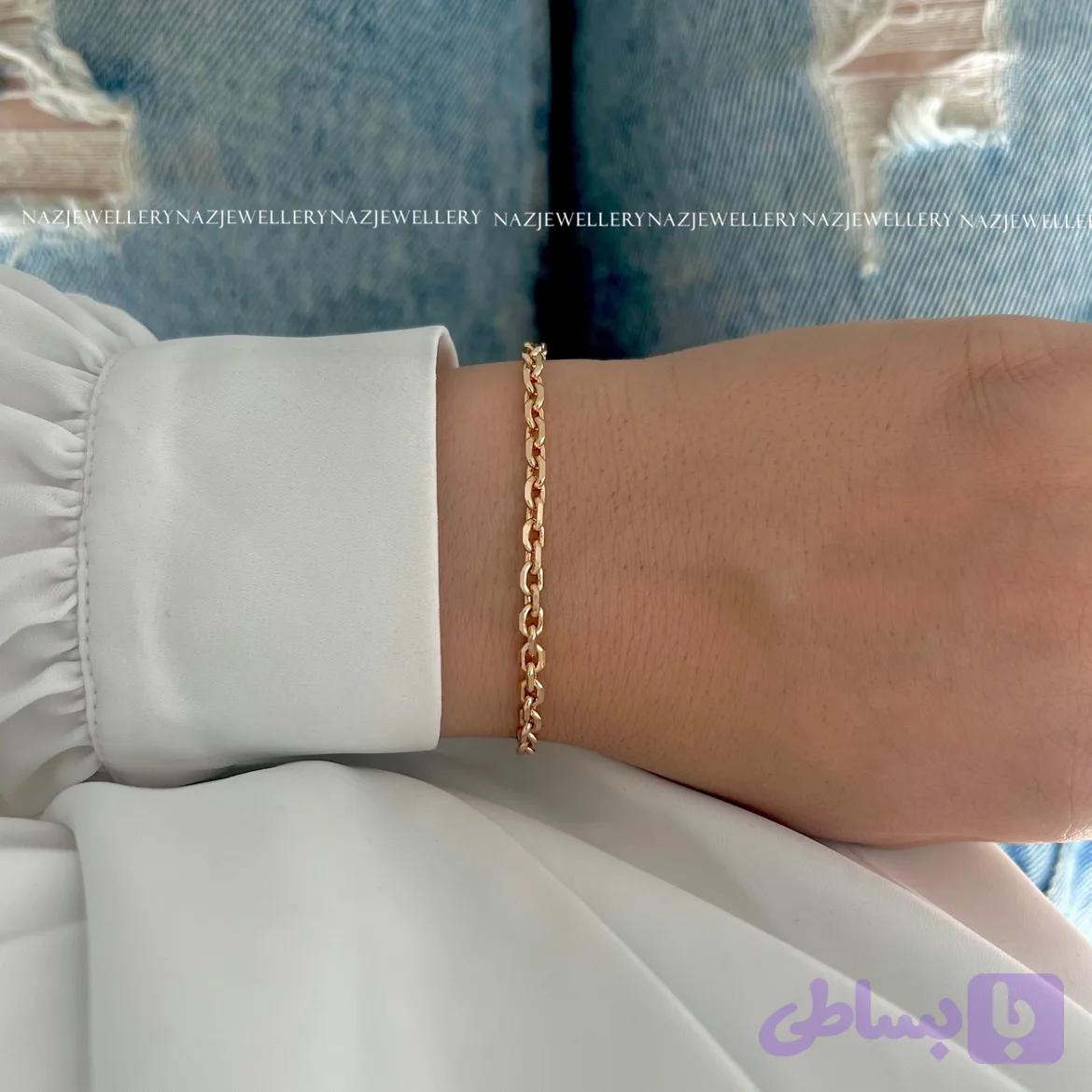 دستبند زنجیری ژوپینگ (کد 6GGFF) — تصویر 1