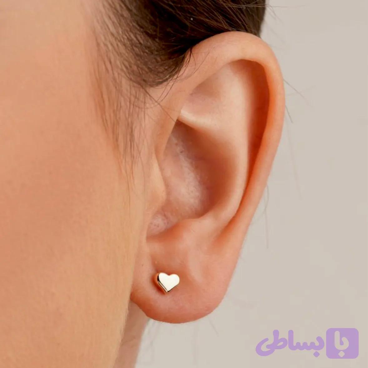 گوشواره قلب ظریف ژوپینگ — تصویر 1