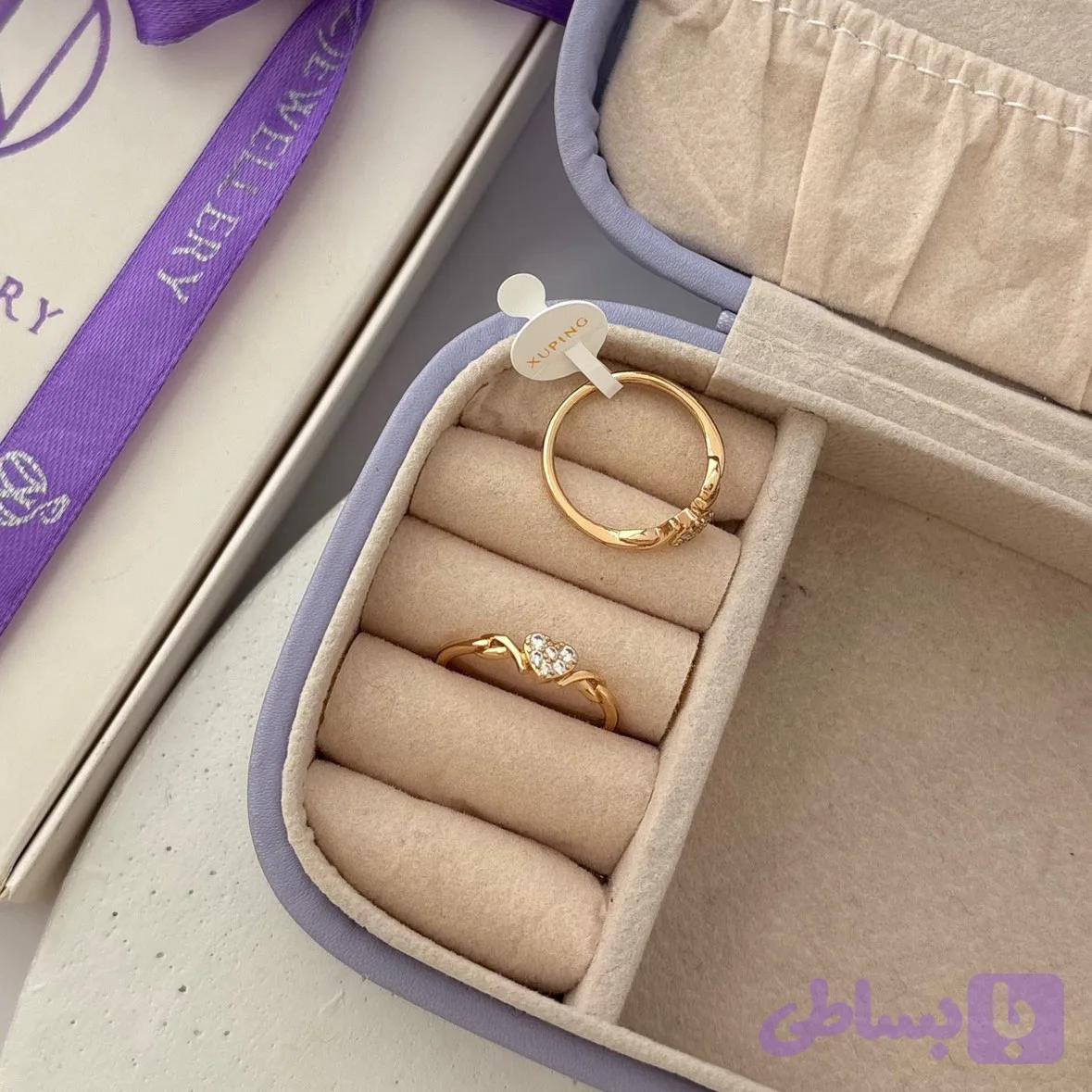 انگشتر قلب ظریف ژوپینگ (کد C0Y49) — تصویر 1