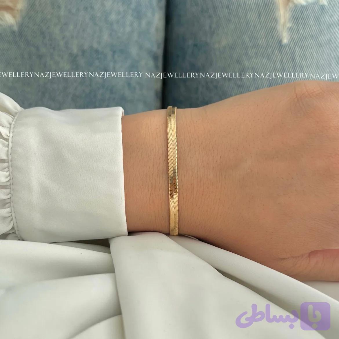 دستبند هرینگبون 4میل ژوپینگ — تصویر 1