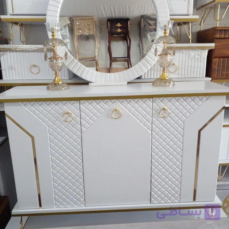 میز کنسول و آینه وکیوم سه درب