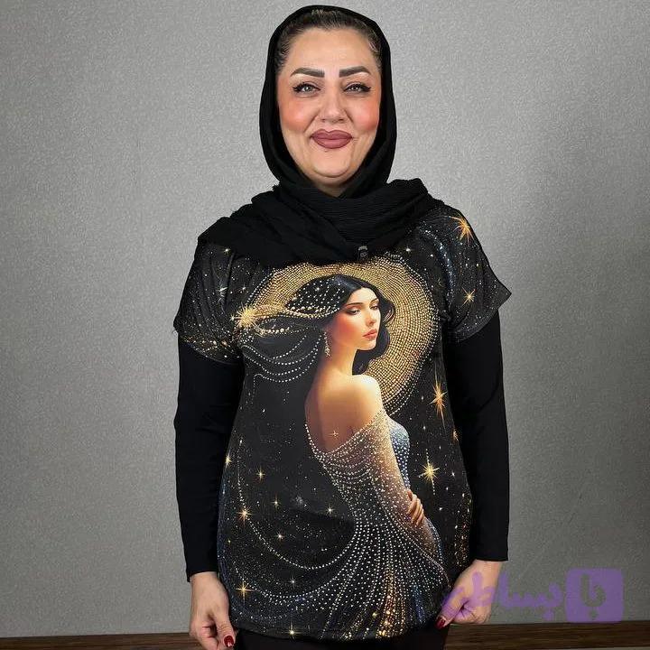 تیشرت طرحدار زنانه - مهفام