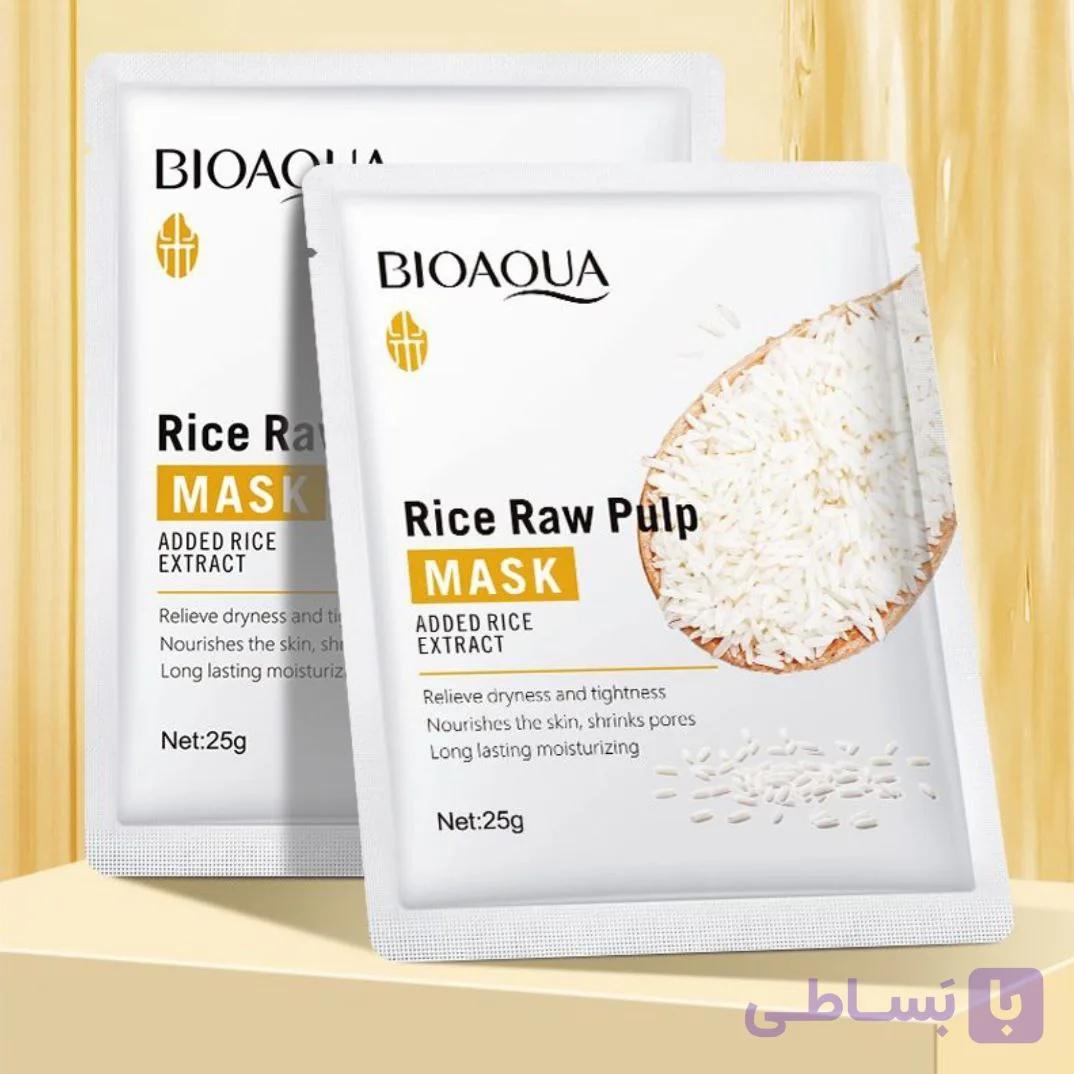 ماسک صورت ورقه ای یخ و برنج BIOAQUA