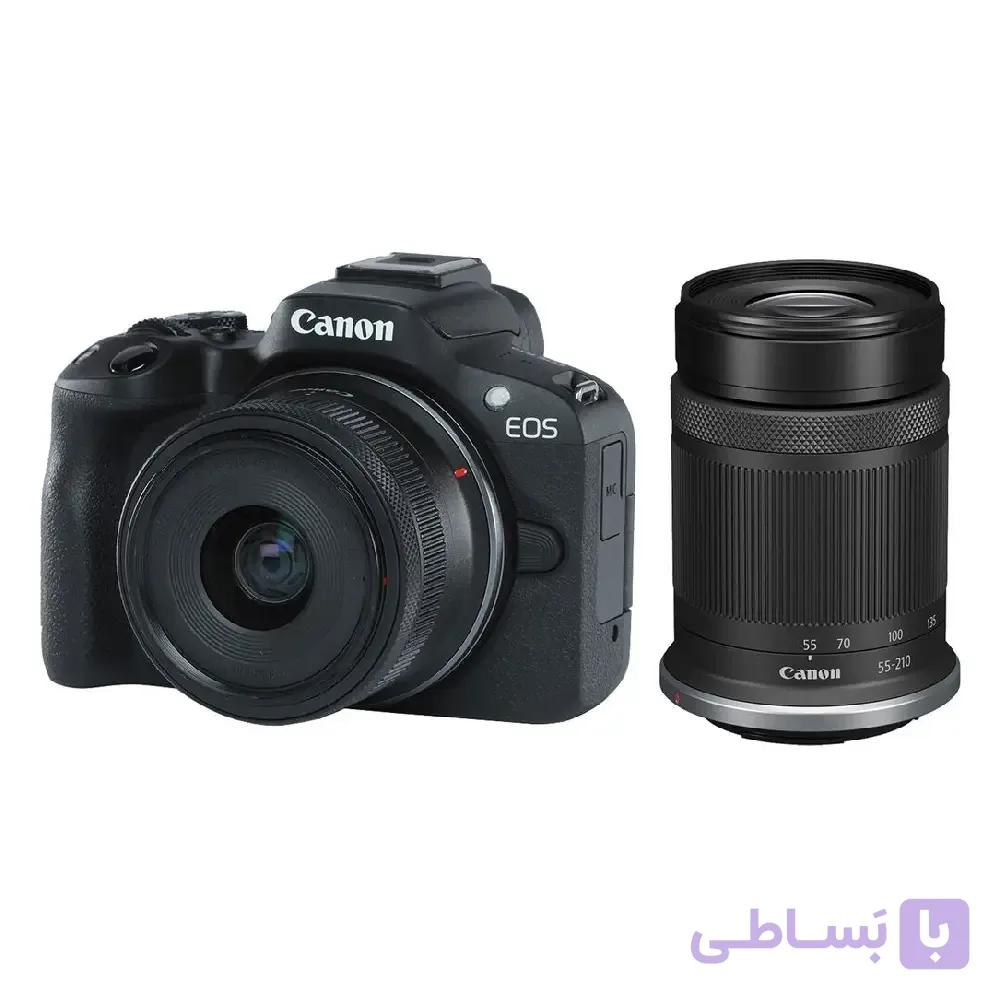 دوربین بدون آینه کانن Canon EOS R50 Mirrorless Camera Kit 18-45 & 55-210 Lens