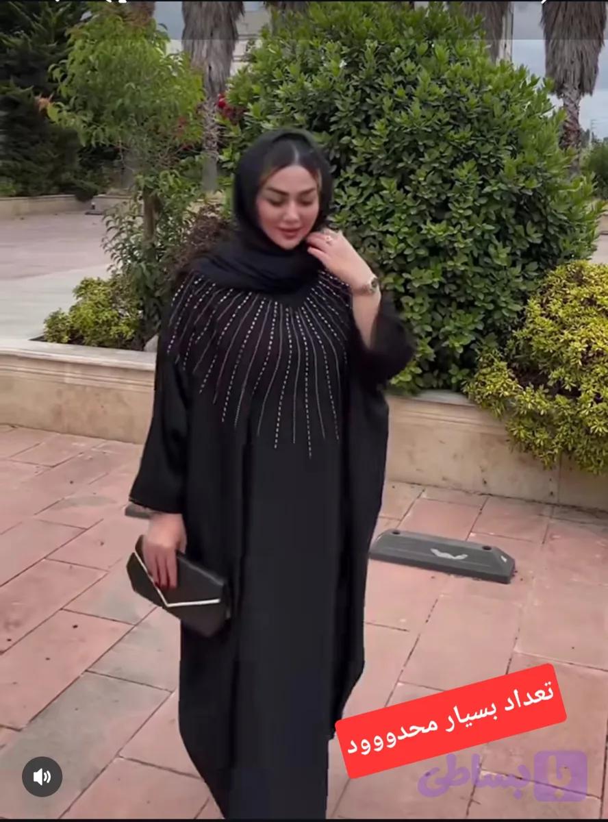 مانتو عبایی پانچ . جلو نگیندار قواره دار
