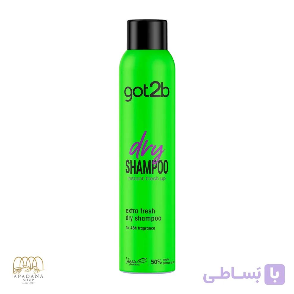 شامپو خشک Got2b شوارتسکف مدل Extra Fresh حجم ۲۰۰ میل — تصویر 1