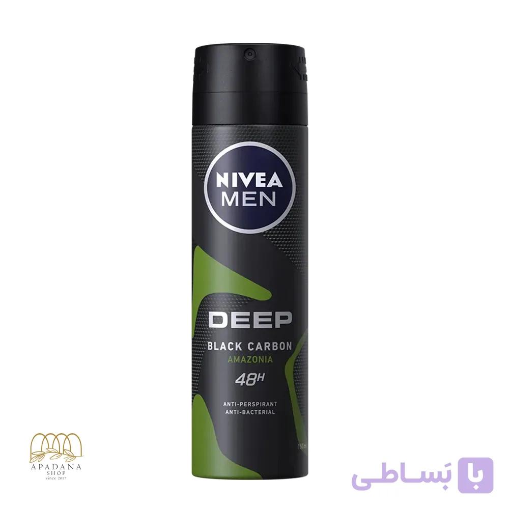 اسپری ضد تعریق مردانه نیوآ مدل Deep Black Carbon Amazonia — تصویر 1