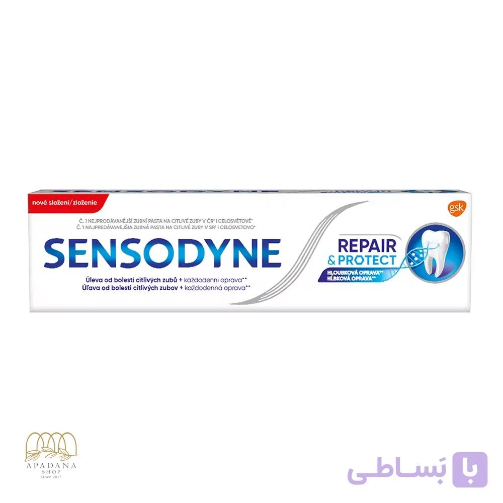 خمیر دندان سنسوداین مدل Repair and Protect Original حجم 75 میل — تصویر 1