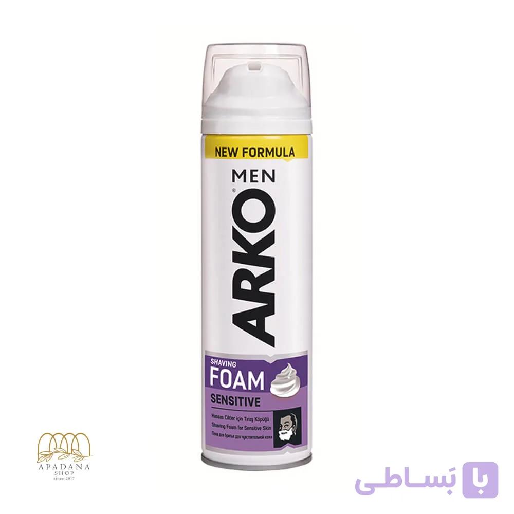 فوم اصلاح آرکو ویژه پوست های حساس Sensitive حجم 200 میل