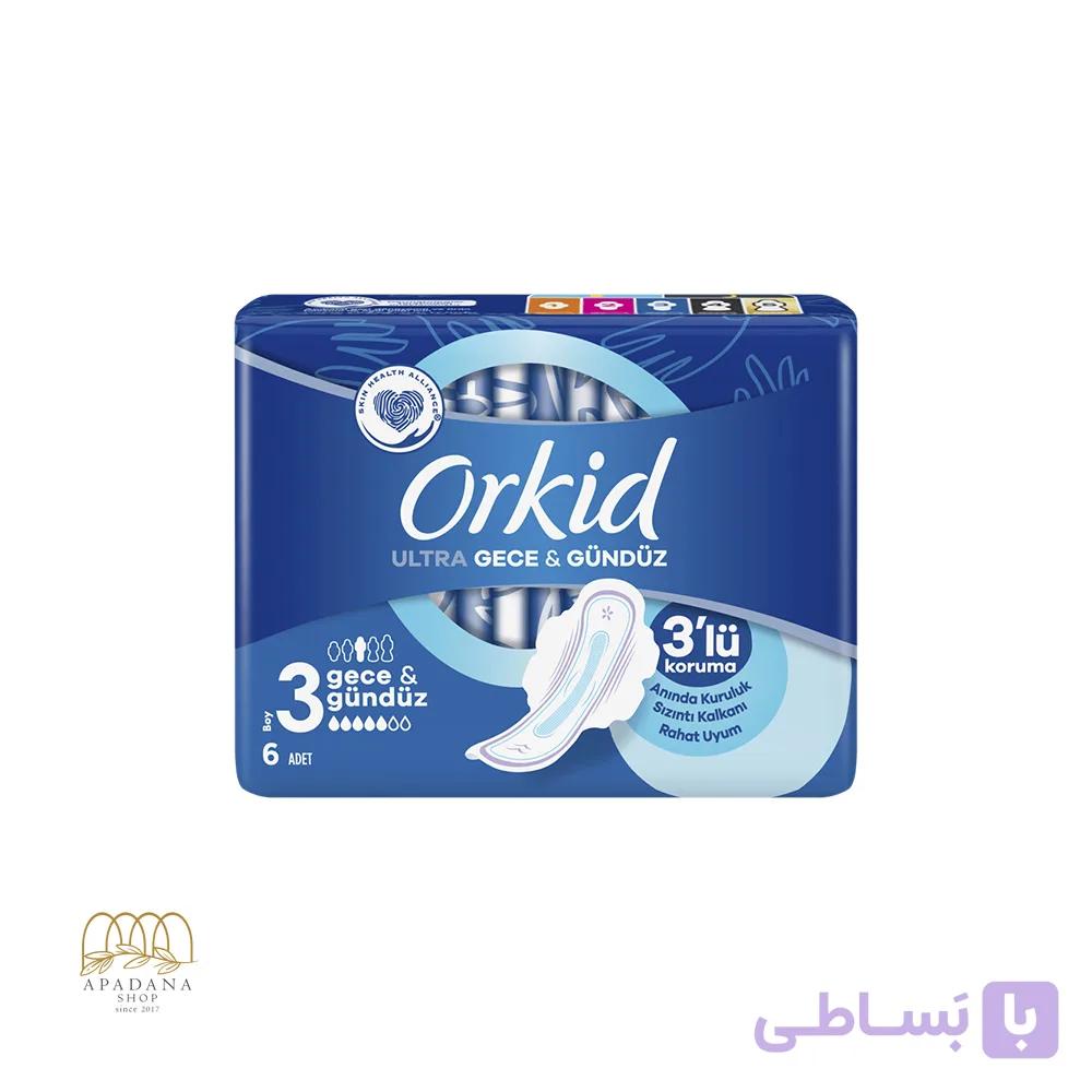 نوار بهداشتی ارکید مدل شب و روز Ultra Extra Gece & Gunduz بسته 6 عددی — تصویر 1
