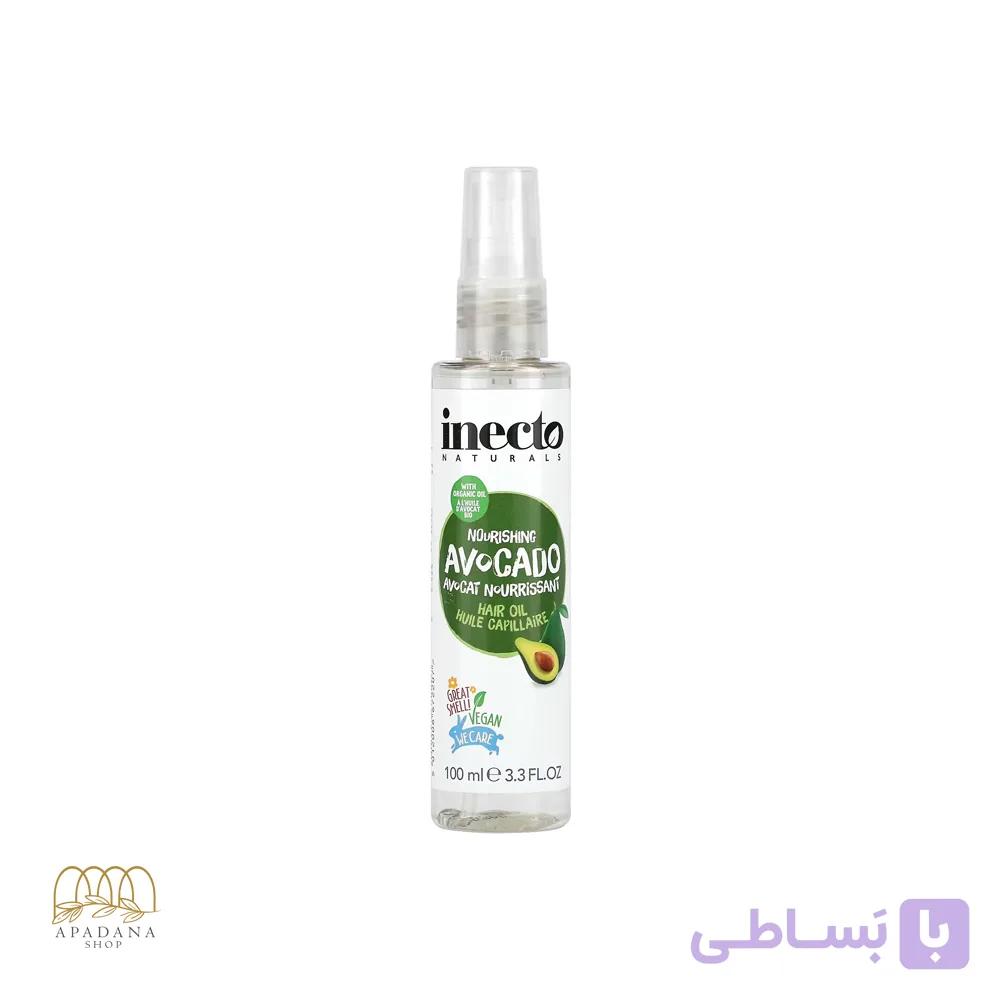 روغن موی تغذیه کننده آووکادو ارگانیک اینکتو حجم 100 میل — تصویر 1