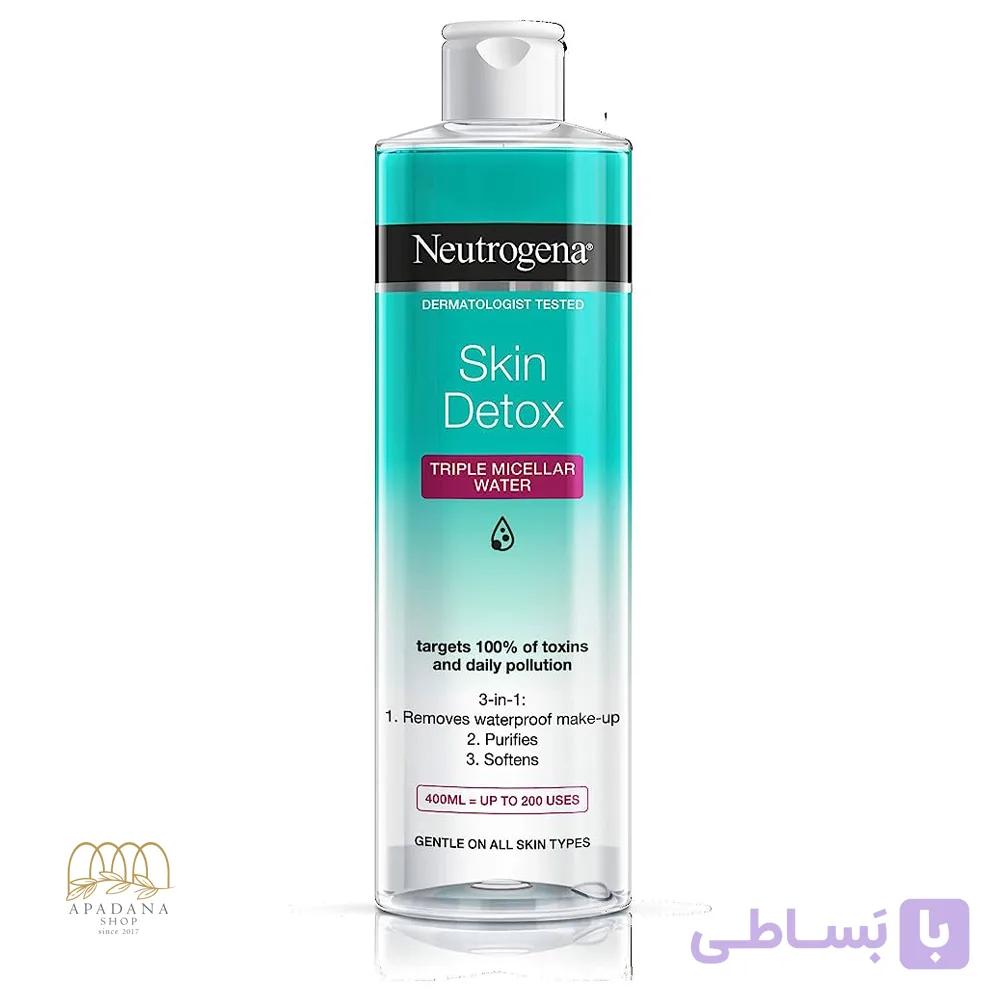 پاک کننده میسلار واتر انواع پوست Skin Detox نوتروژینا 400 میل — تصویر 1
