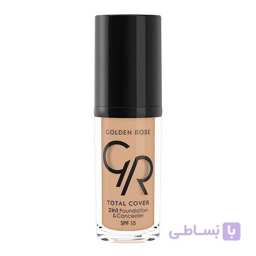 کرم پودر و کانسیلر توتال کاور گلدن رز رنگ 15 Warm Sand — تصویر 1