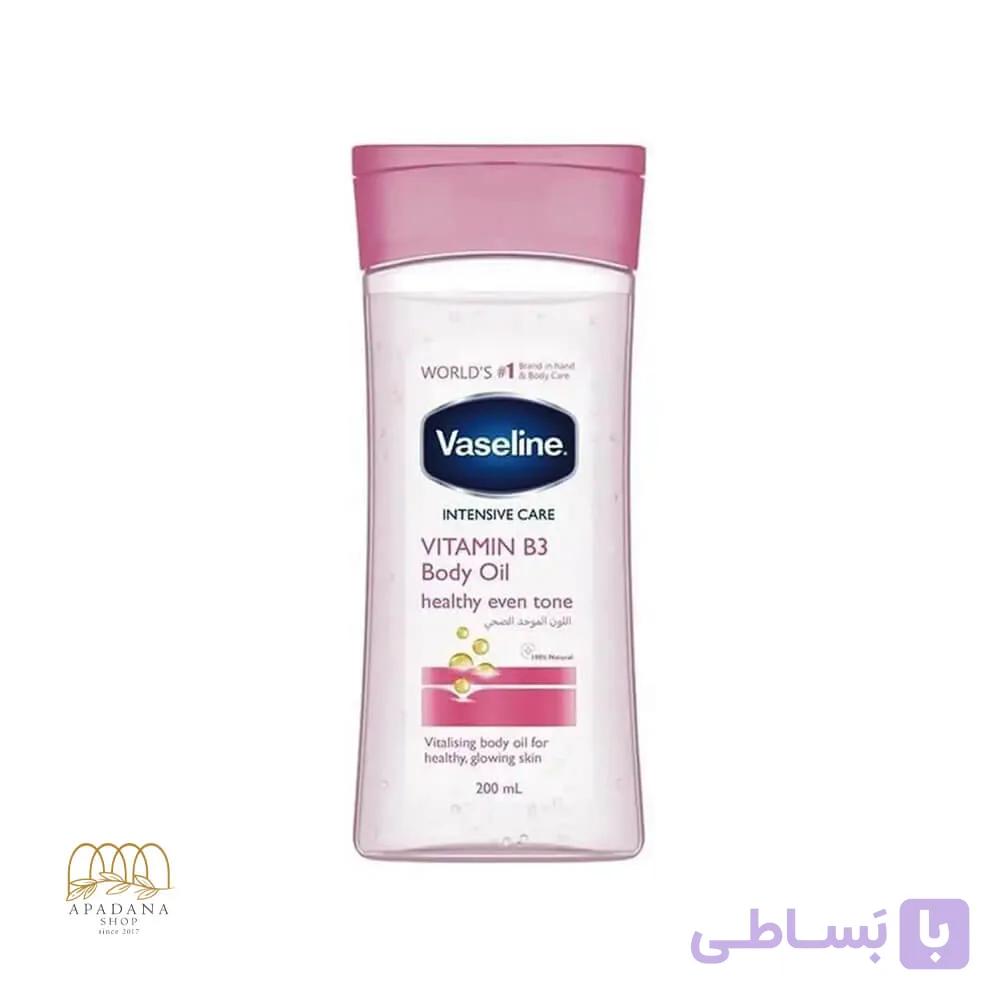 روغن بدن روشن کننده ویتامین B3 وازلین حجم 200 میل — تصویر 1