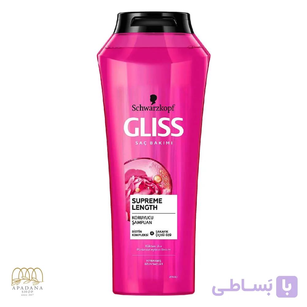 شامپو مو بلند گلیس شوارتسکف مدل Supreme Length حجم 500 میل — تصویر 1