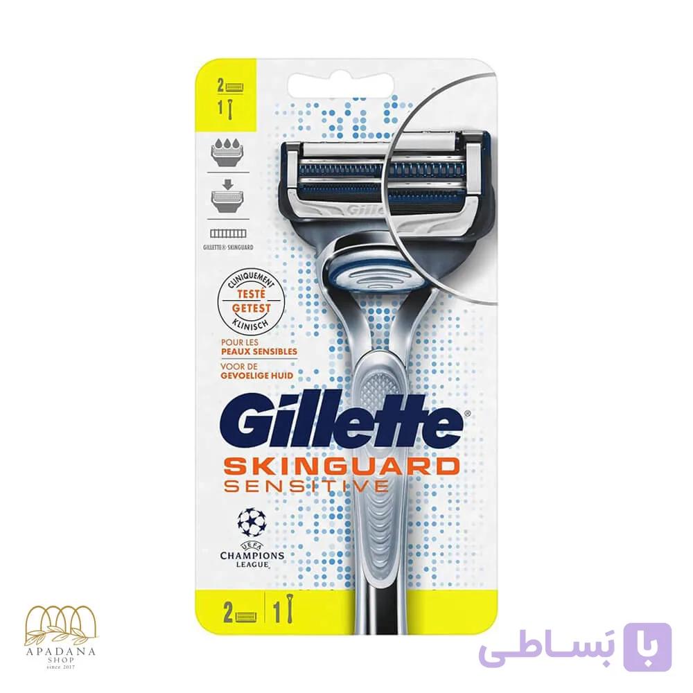خود تراش ژیلت اسکین گارد به همراه 2 عدد تیغ یدک Gillette SkinGuard — تصویر 1