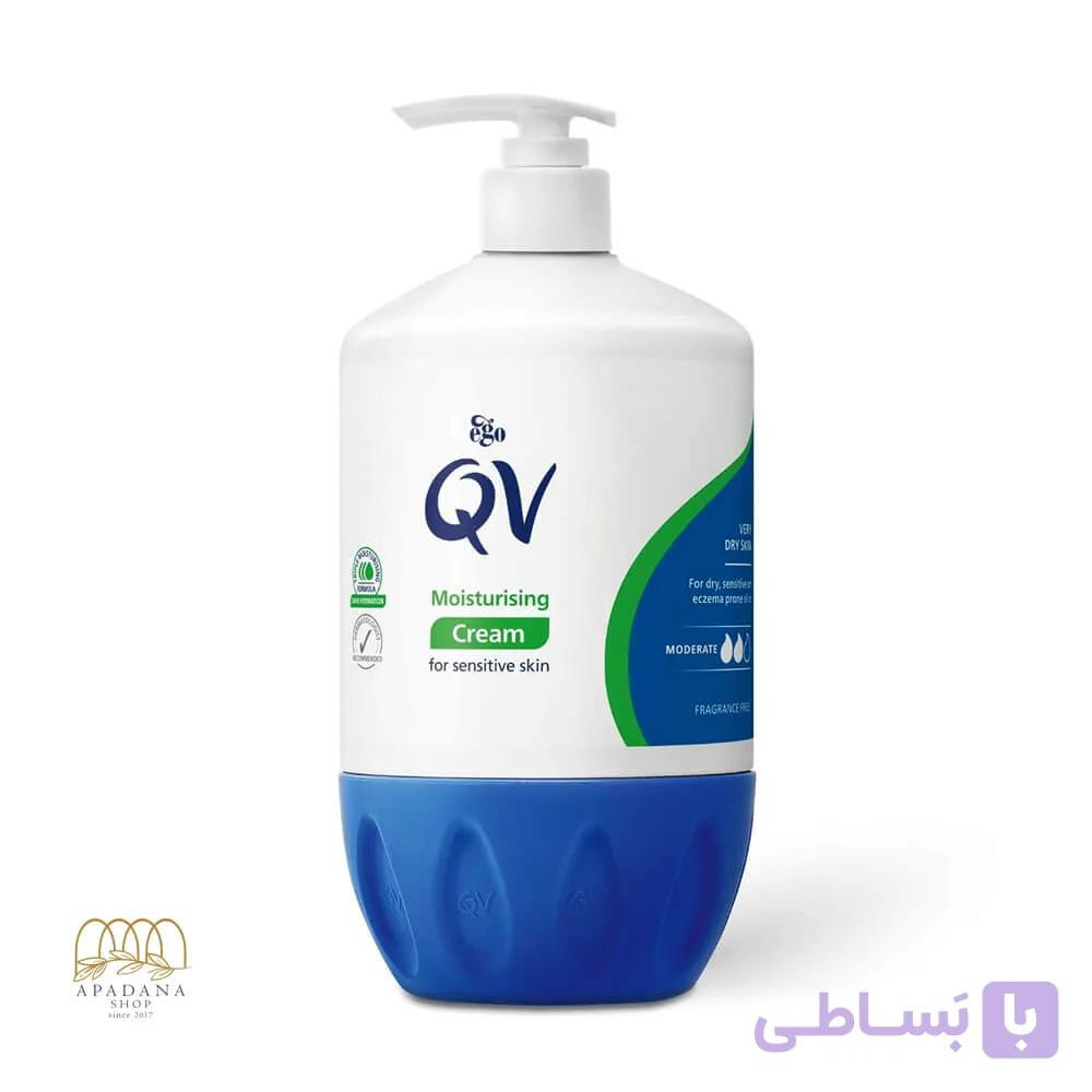 کرم مرطوب کننده درمانی کیو وی حجم 500 گرم — تصویر 1