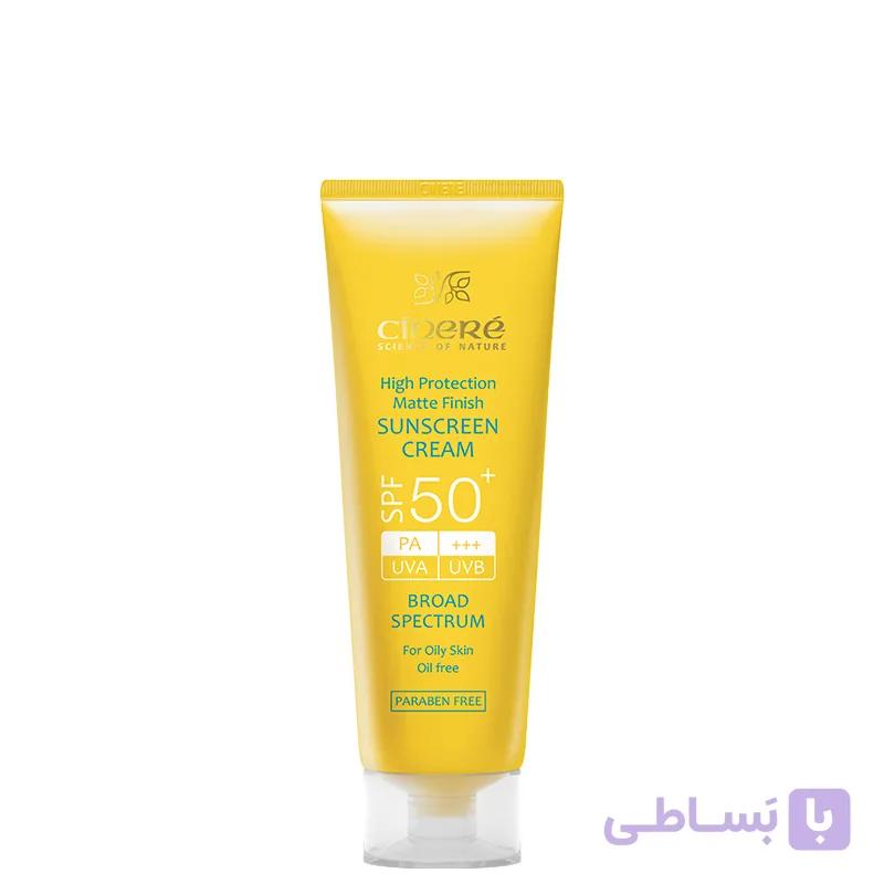 کرم ضد آفتاب سینره مناسب پوست های چرب و جوش دار با +SPF50 بی رنگ — تصویر 1