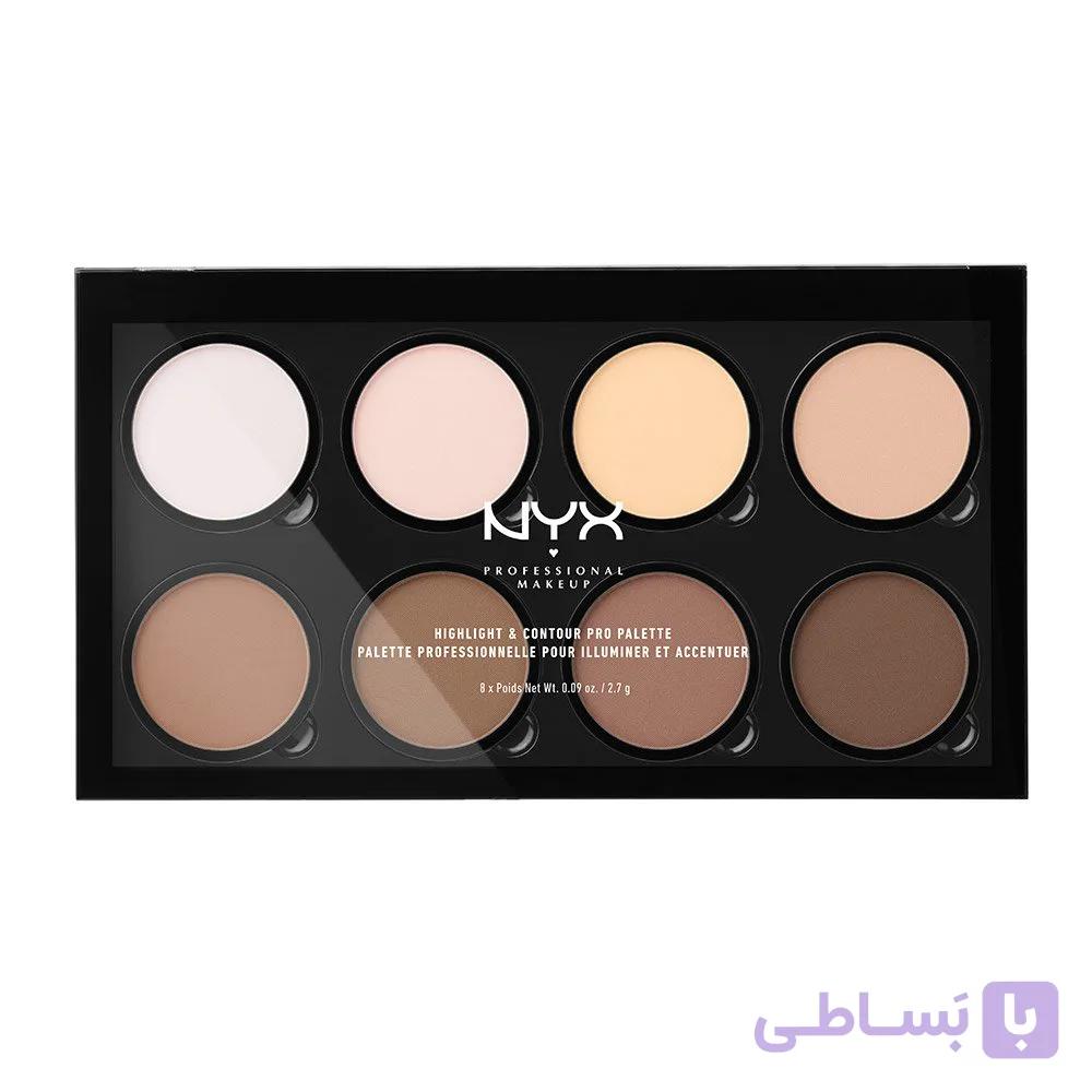 پالت هایلایتر و کانتور پودری نیکس NYX — تصویر 1