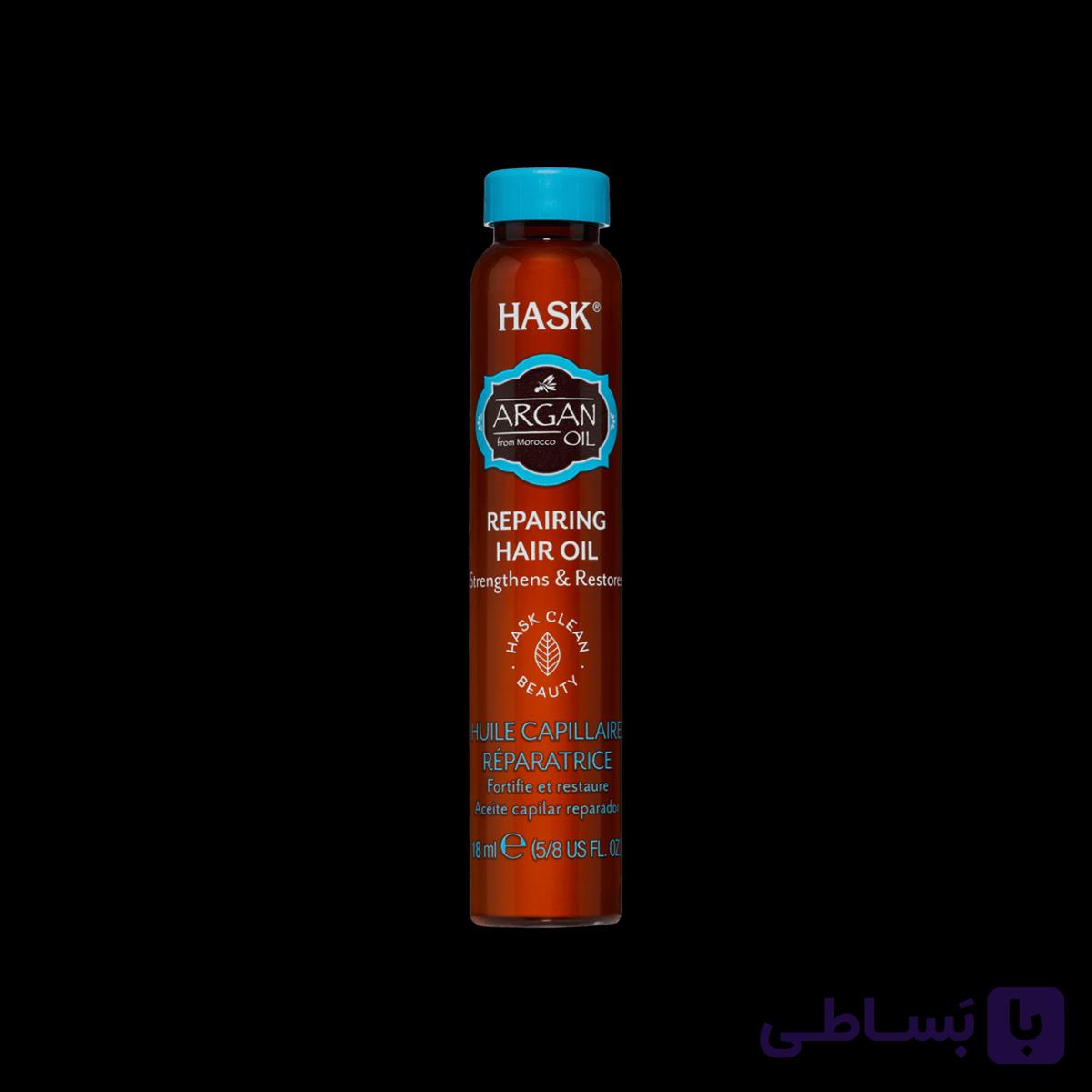روغن مو آرگان هاسک آمریکا (Hask) حجم 18 میل