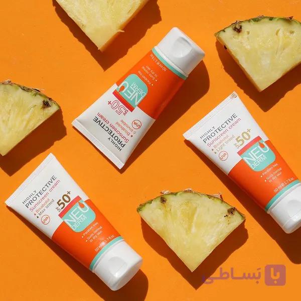 کرم ضد آفتاب نئودرم مناسب پوست های خشک و نرمال با +SPF50 حجم 50 میل — تصویر 1