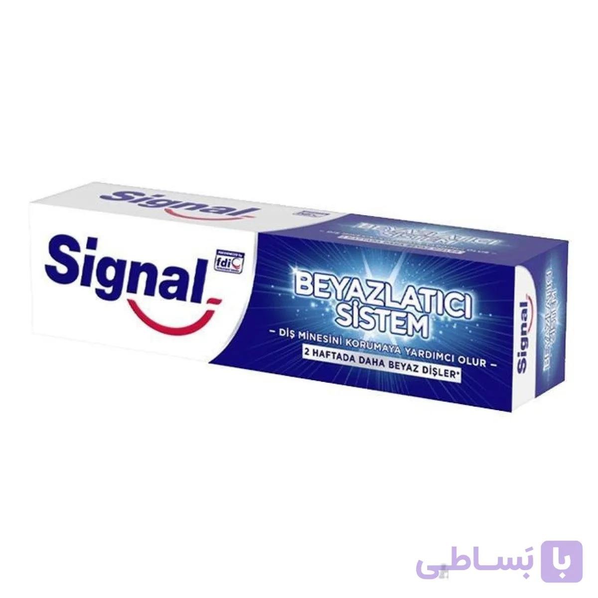 خمیر دندان سفید کننده سیگنال مدل Whitening System حجم 100 میل — تصویر 1