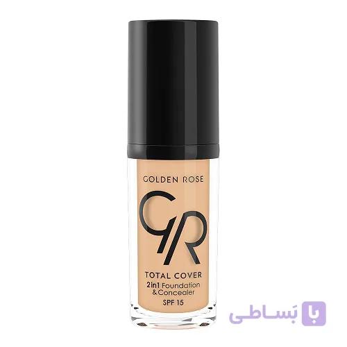کرم پودر و کانسیلر توتال کاور گلدن رز رنگ 03 Almond — تصویر 1