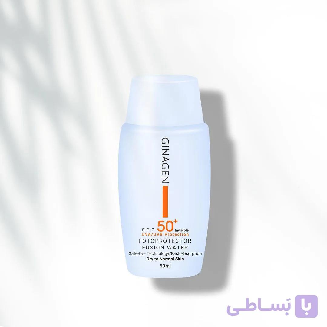 کرم ضد آفتاب بی رنگ پوست خشک و معمولی ژیناژن حجم 50 میل — تصویر 1