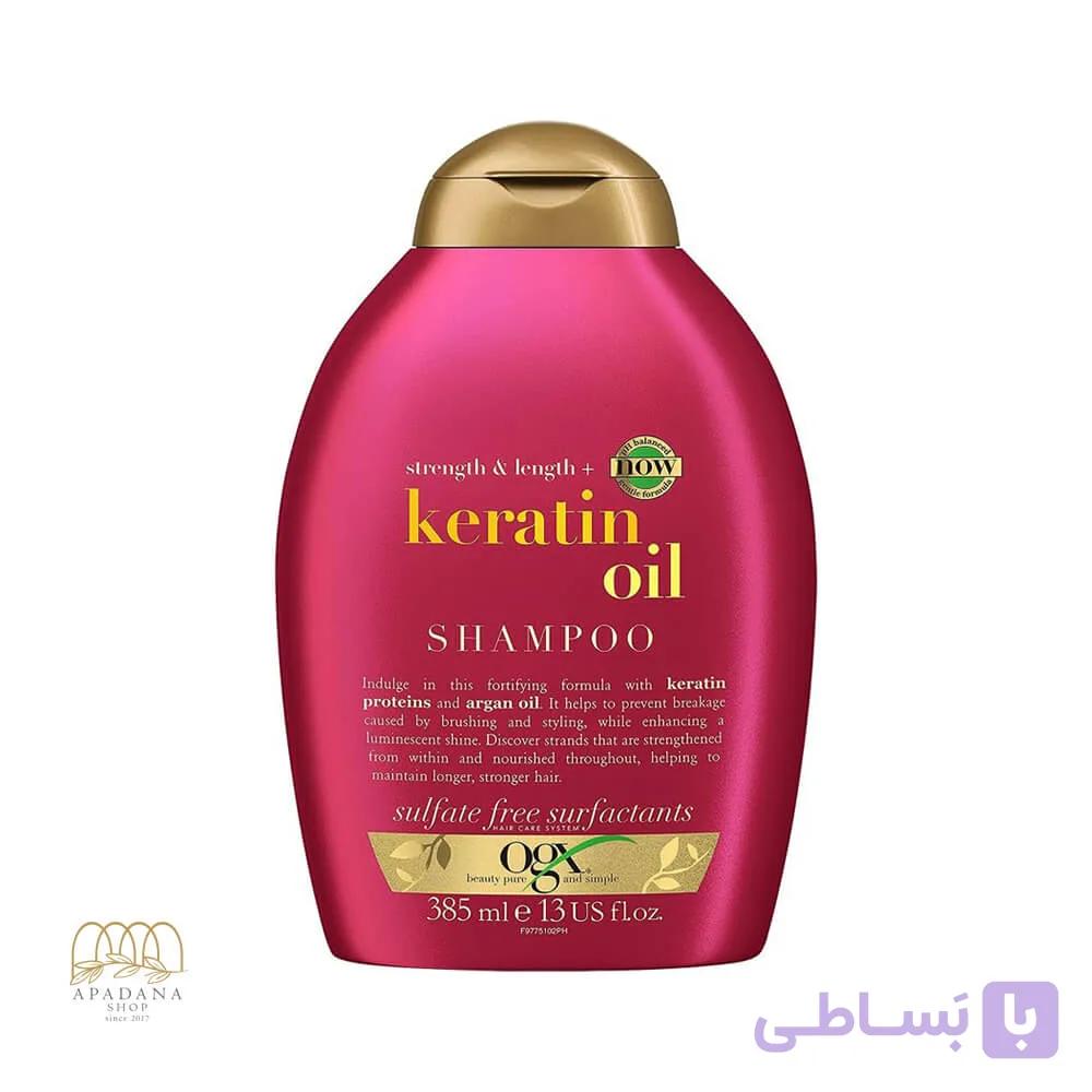 شامپو کراتینه ضد شکنندگی مو او جی ایکس Ogx Keratin Oil حجم 385 میل — تصویر 1